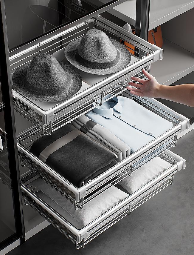 衣柜拉篮裤架收纳篮