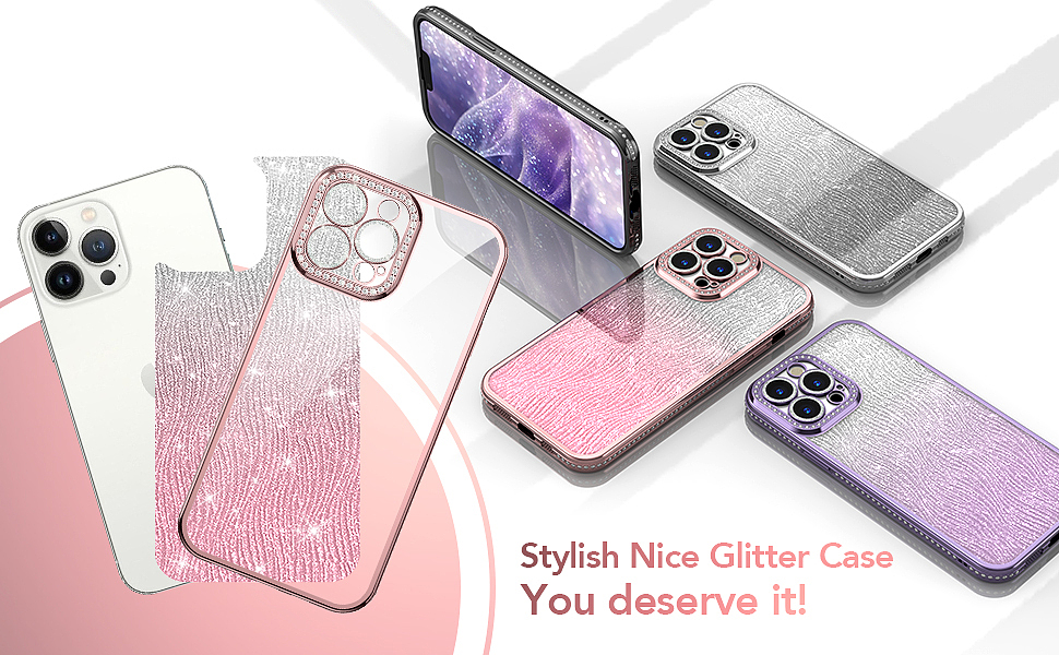 贴钻闪粉手机壳渲染