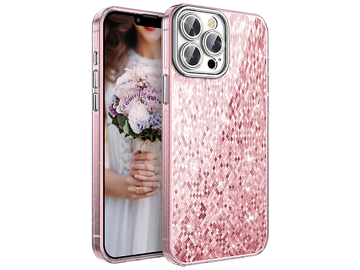 菱形闪粉手机壳渲染