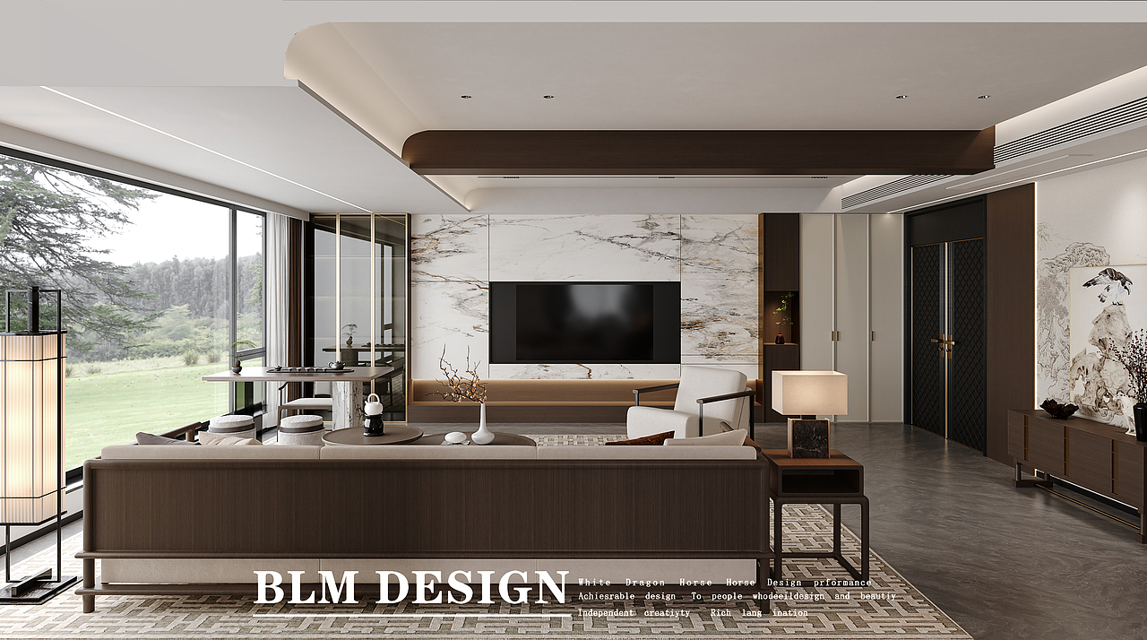 白龙马效果图-新中式（图ZMzg4NTA4MjYw） - 家装设计 - 站酷设计师白龙马效果图杨芸原创素材 - 站酷ZCOOL