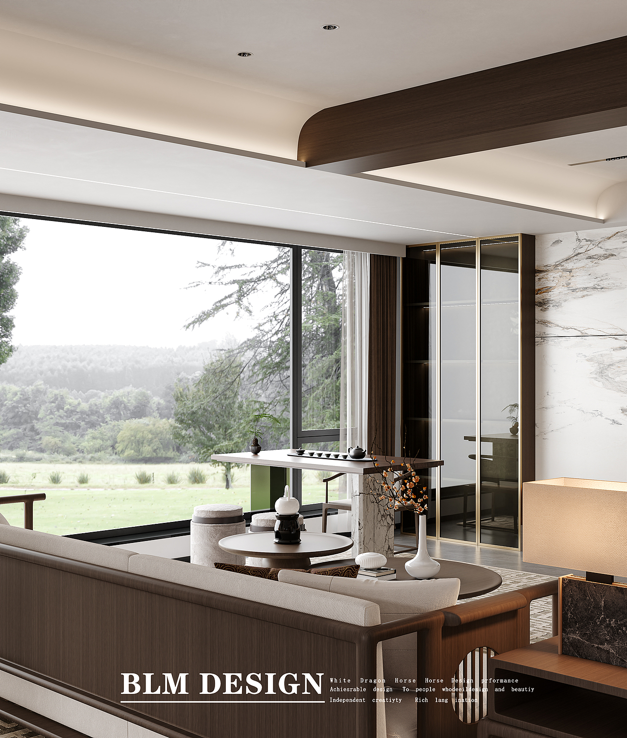 白龙马效果图-新中式（图ZMzg4NTA4MjY0） - 家装设计 - 站酷设计师白龙马效果图杨芸原创素材 - 站酷ZCOOL