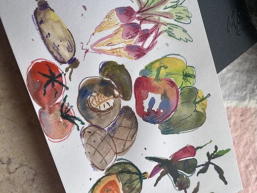 速寫-好好吃菜（個(gè)人主頁-ZNzE2OTM3NDg=） - 創(chuàng)作習(xí)作 - 站酷設(shè)計(jì)師森喵北嶼原創(chuàng)素材 - 站酷ZCOOL