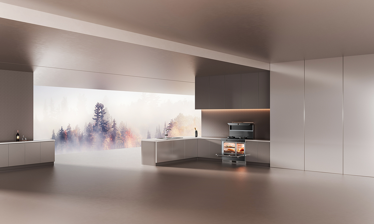 集成灶场景图渲染