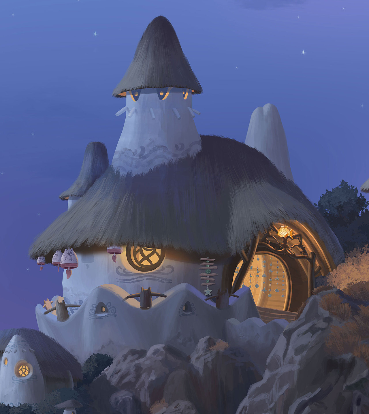 部落渔村（图ZMzg4NTM5NTY0） - 游戏原画 - 站酷设计师鹿小鹿812原创素材 - 站酷ZCOOL