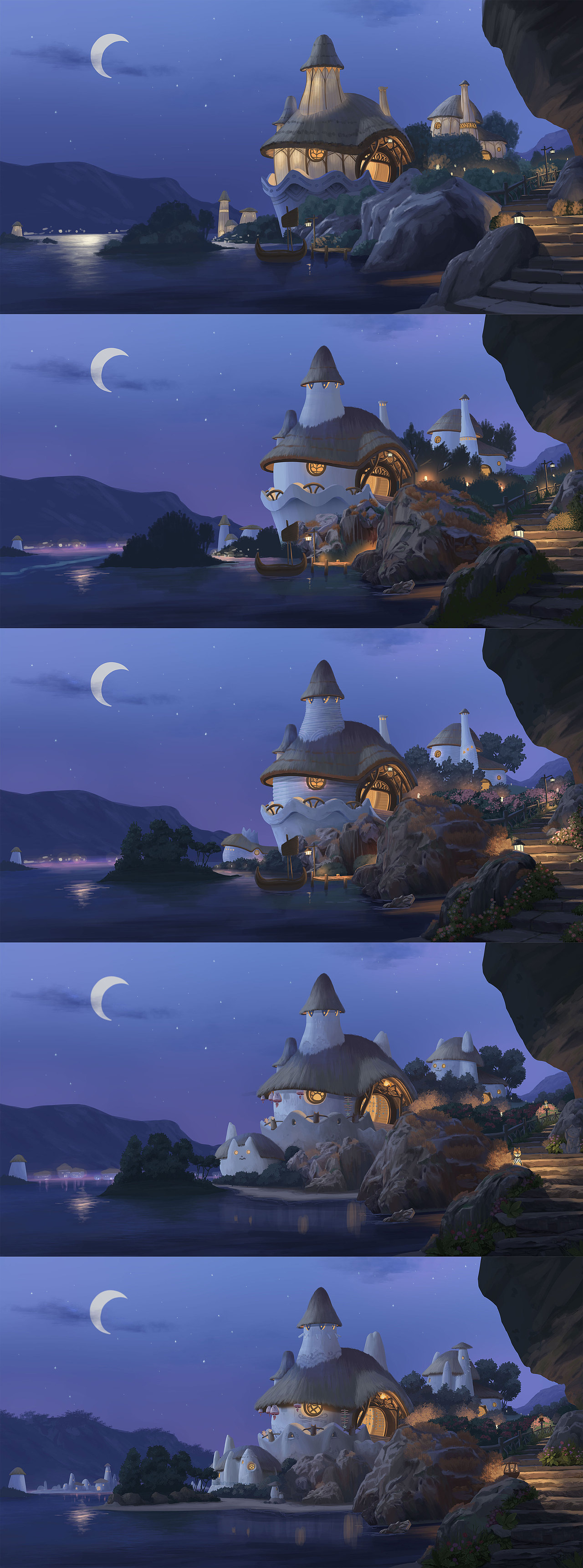 部落渔村（图ZMzg4NTQxMDg4） - 游戏原画 - 站酷设计师鹿小鹿812原创素材 - 站酷ZCOOL