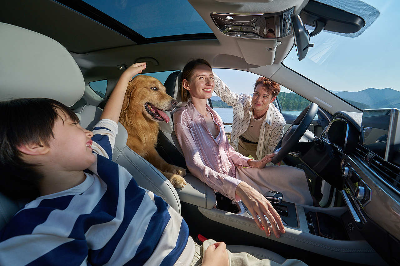 汽车美图 ｜姐弟带上狗狗和爸妈去旅行（图ZMzg4NTQ4NTA0） - 产品摄影 - 站酷设计师王昌龙WangEthan原创素材 - 站酷ZCOOL
