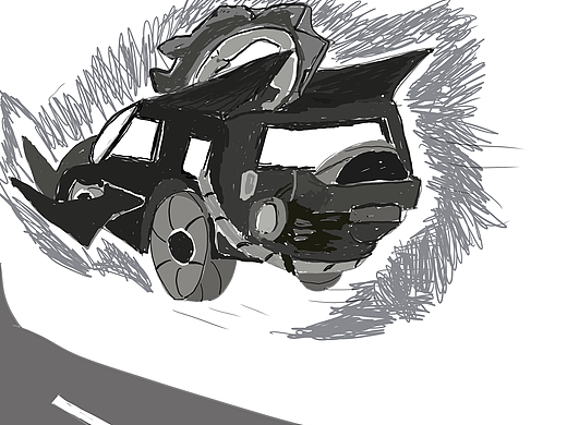 用黑白灰画个汽车