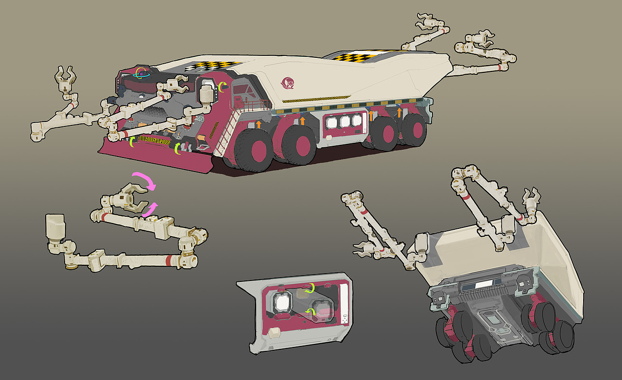 自动重型运输车（图ZMzg4NTc3MjM2） - 概念设定 - 站酷设计师张沛阳原创素材 - 站酷ZCOOL
