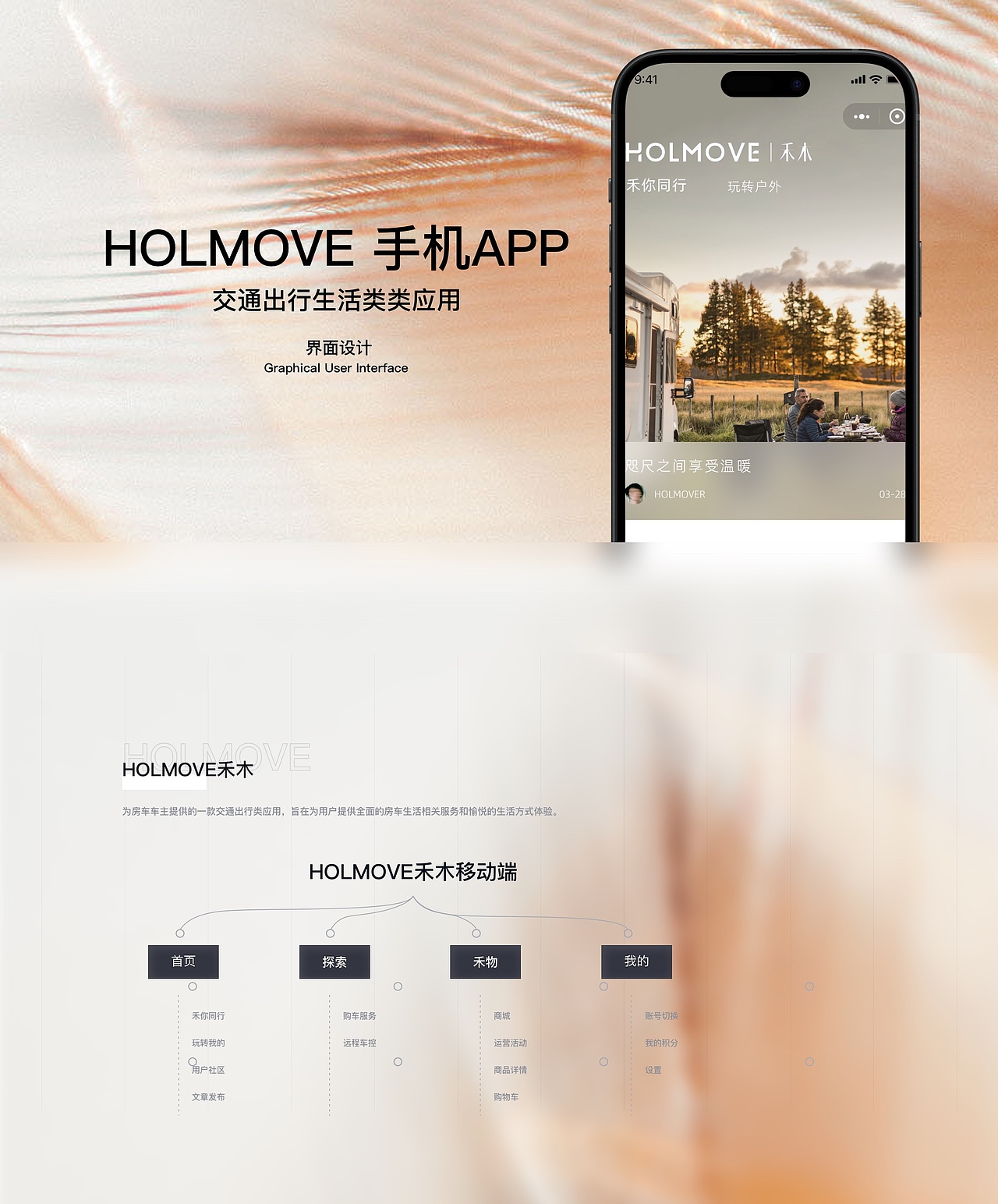 HOLMOVE房车出行UI设计（图ZMzg4NTgzNzQ0） - APP界面 - 站酷设计师SHIN_CXY原创素材 - 站酷ZCOOL