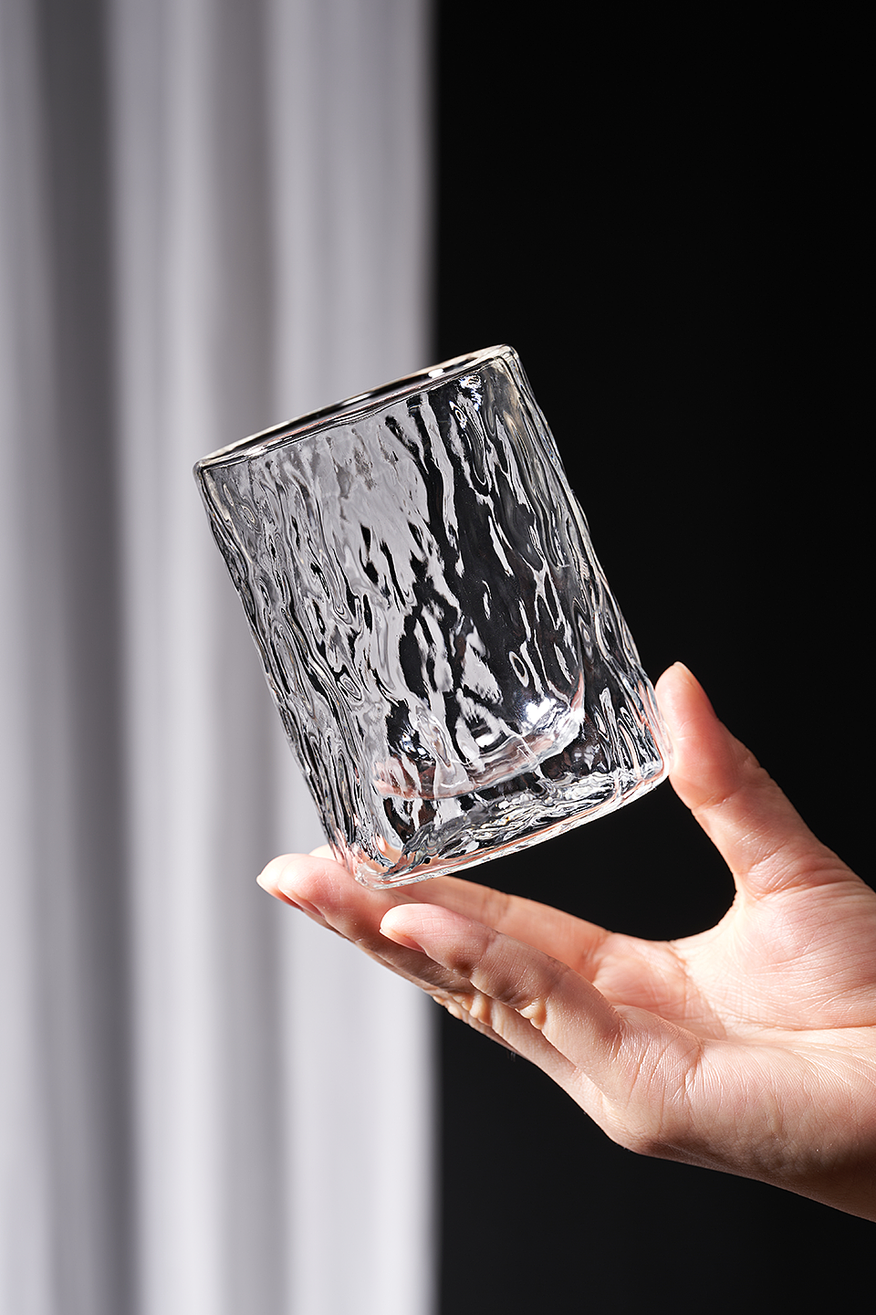 树纹双层玻璃杯GC08——洋酒杯-方案2