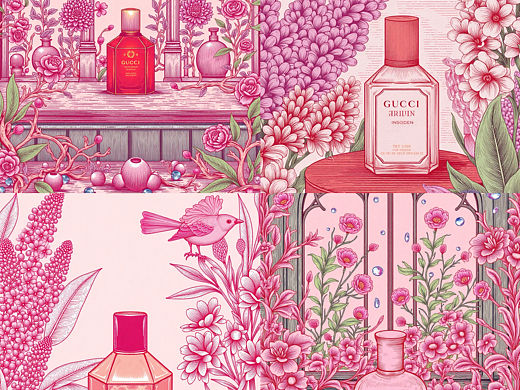 十分钟搞定香水插画设计