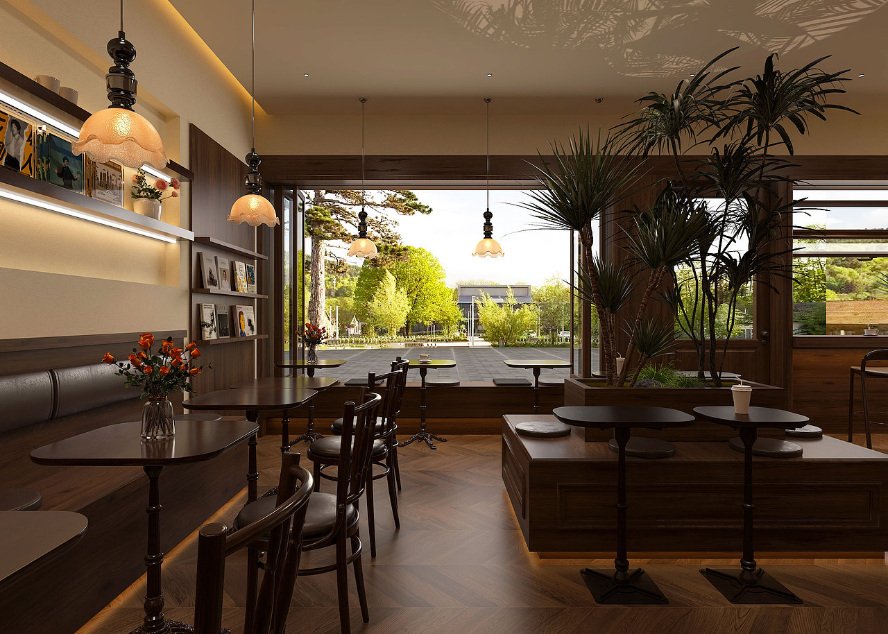 新案｜原木色复古风咖啡店设计