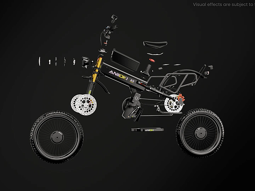 ebike动态产品渲染 电动自行车动画 