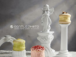 一组巧克力派甜品拍摄