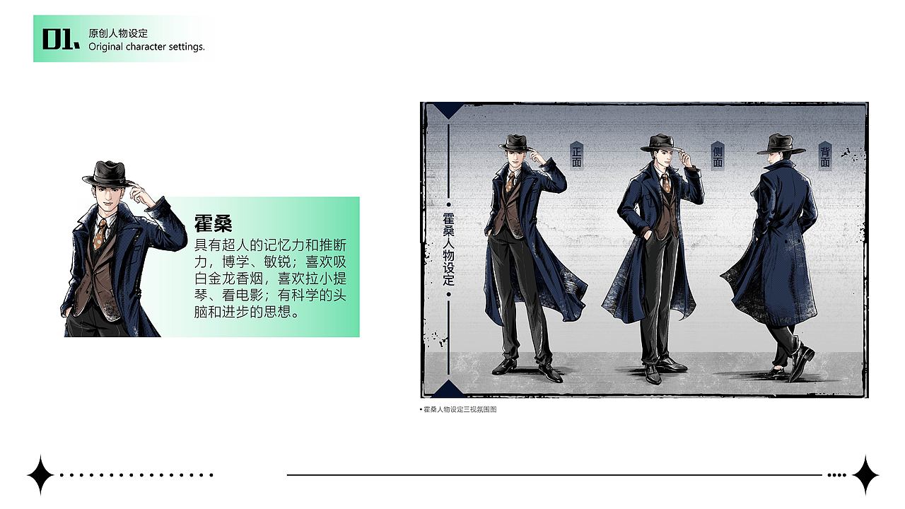 《霍桑探案》原创人物设定+部分内页插图