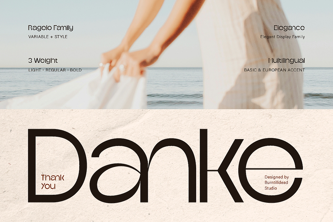 3字重优雅极简时尚海报画册杂志标题无衬线英文字体