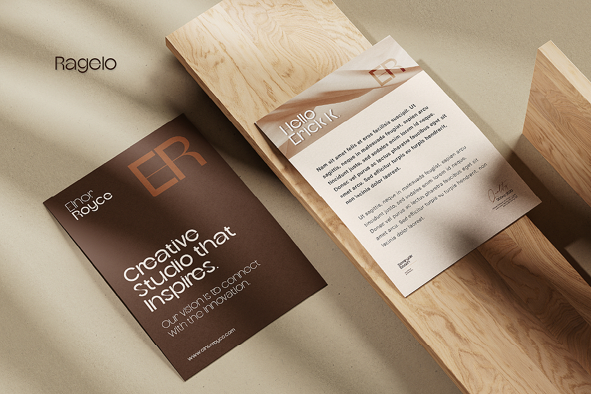 3字重优雅极简时尚海报画册杂志标题无衬线英文字体