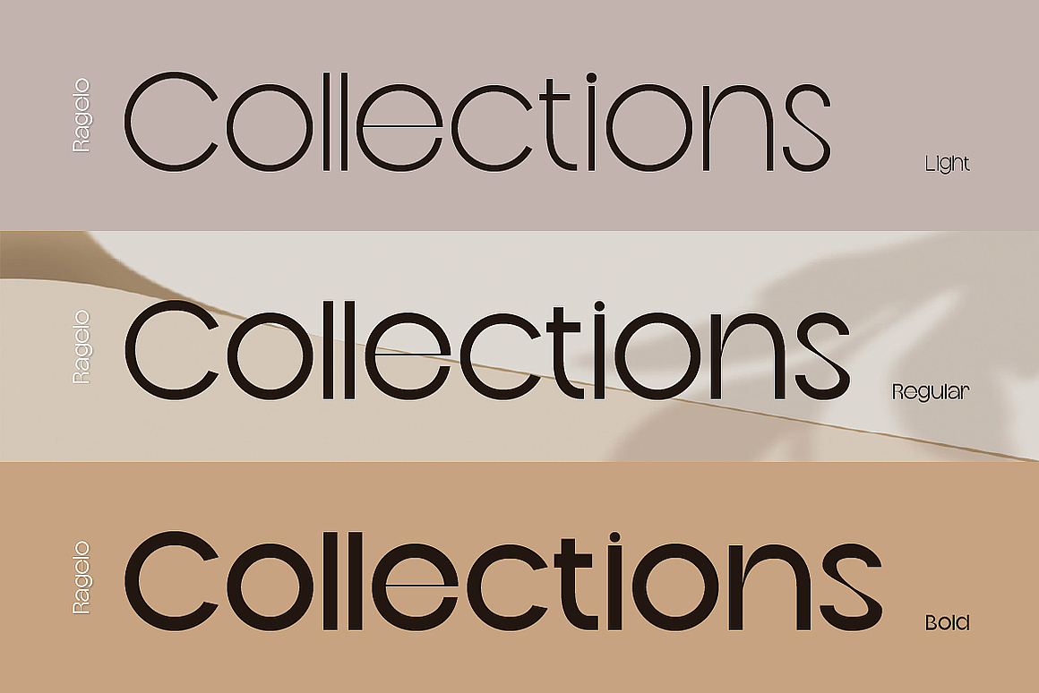 3字重优雅极简时尚海报画册杂志标题无衬线英文字体