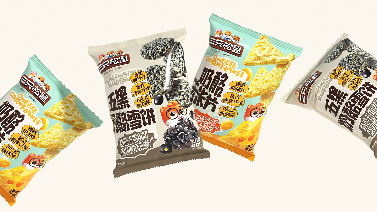 UmeDesign新作｜三只松鼠系列膨化食品及饮品包装设计（图ZMzg4NjI3NTQ0） - 包装 - 站酷设计师UmeDesign原创素材 - 站酷ZCOOL