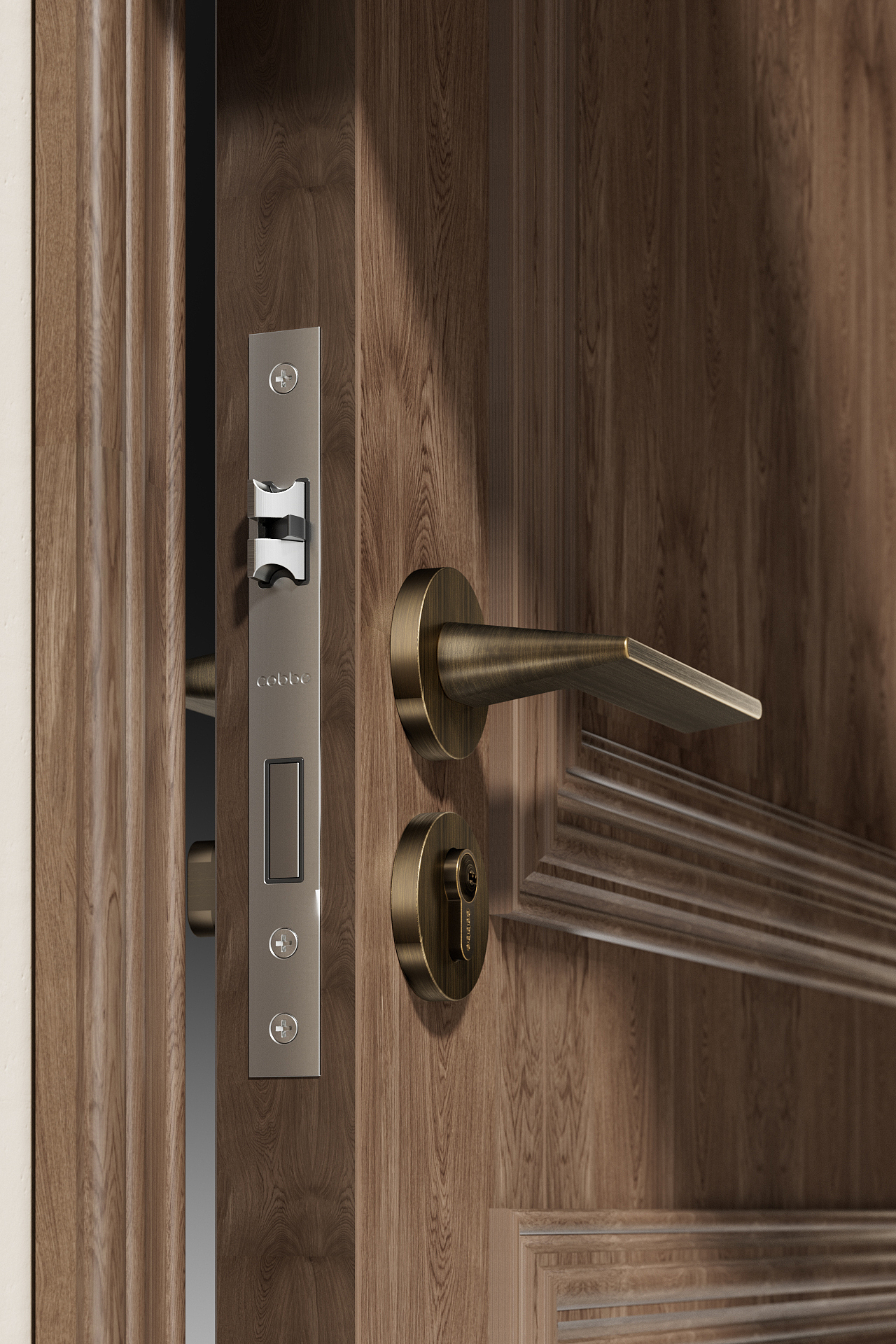 门锁门把手锁具建模渲染