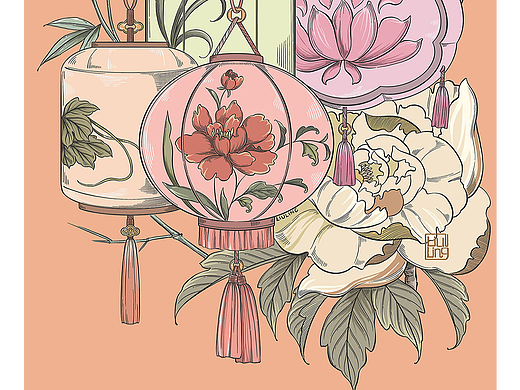 花与灯笼