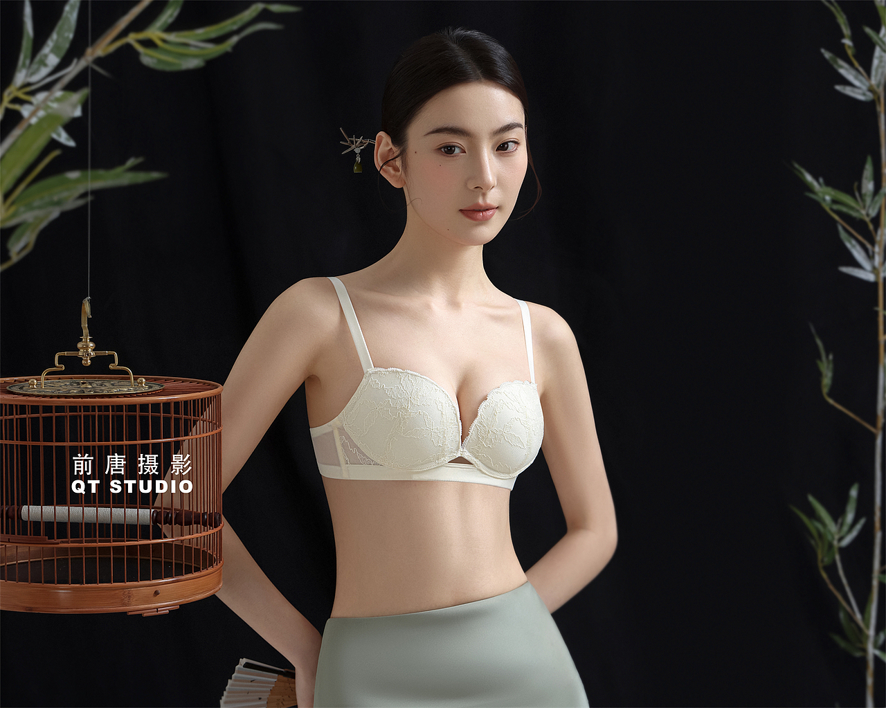 国风文胸 内衣 女士文胸拍摄