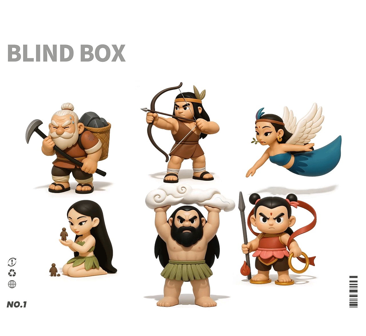 中国古代神话人物卡通形象设计（图ZMzg4NjQ4OTUy） - 商业插画 - 站酷设计师陳佉病原创素材 - 站酷ZCOOL