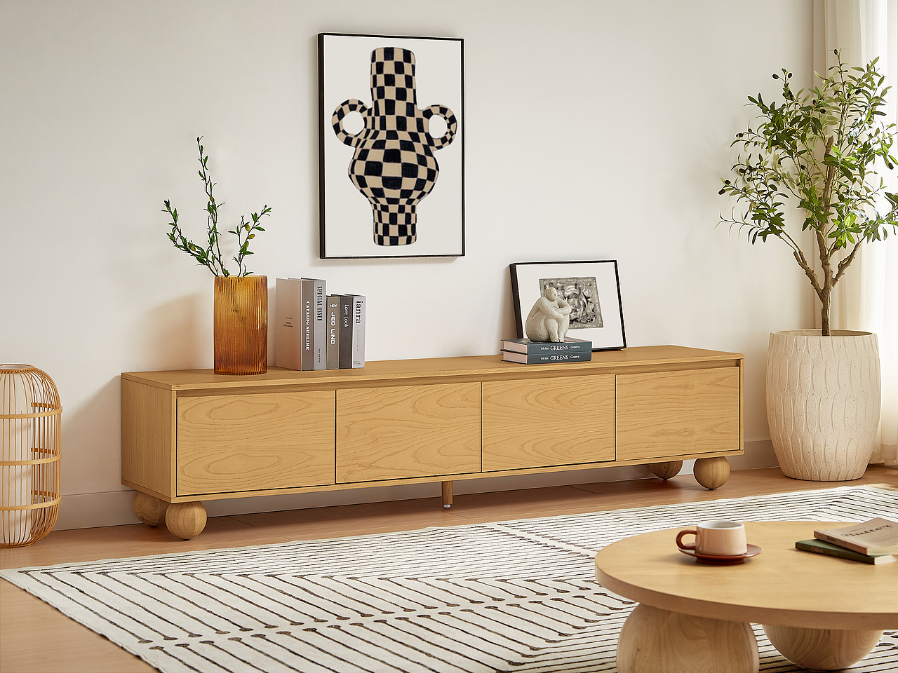 原木风斗柜拍摄丨客厅家具丨家居美学