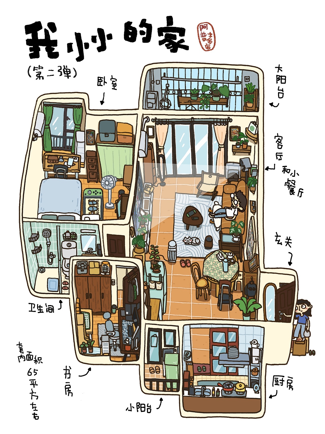 我的小小家（图ZMzg4Njk1OTAw） - 儿童插画 - 站酷设计师阿普食饭仙原创素材 - 站酷ZCOOL