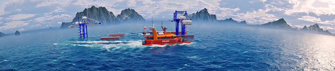 虚幻引擎UE5.5神光*再现环幕180度船体水面尾流泡沫