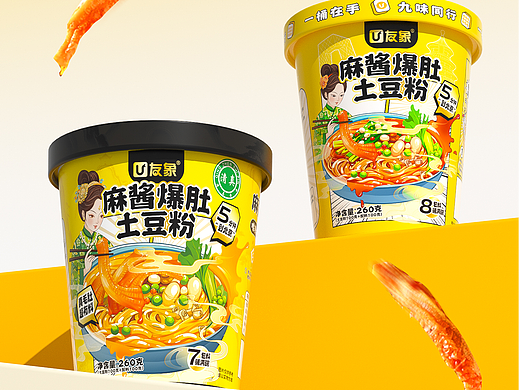 石开设计 | 速食粉面 | 食品包装 | 插画美食