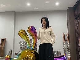 流淌的七彩颜色，随机电镀七彩不锈钢腊肠狗