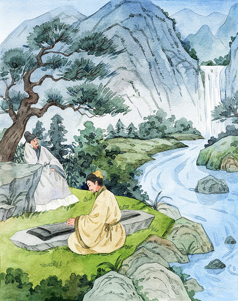 水彩手绘古诗词（4）（图ZMzg4Nzc2MzMy） - 儿童插画 - 站酷设计师陈晶_插画原创素材 - 站酷ZCOOL