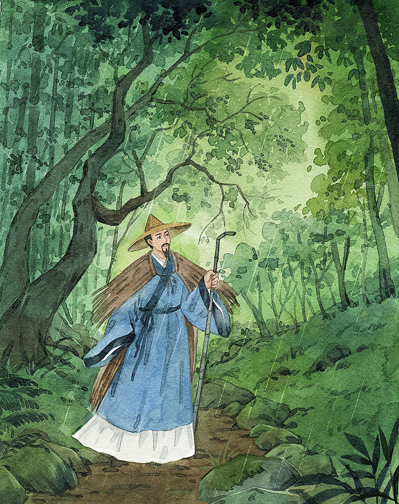 水彩手绘古诗词（4）（图ZMzg4Nzc2MzM2） - 儿童插画 - 站酷设计师陈晶_插画原创素材 - 站酷ZCOOL