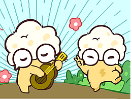 一颗爆米花-表情包设计