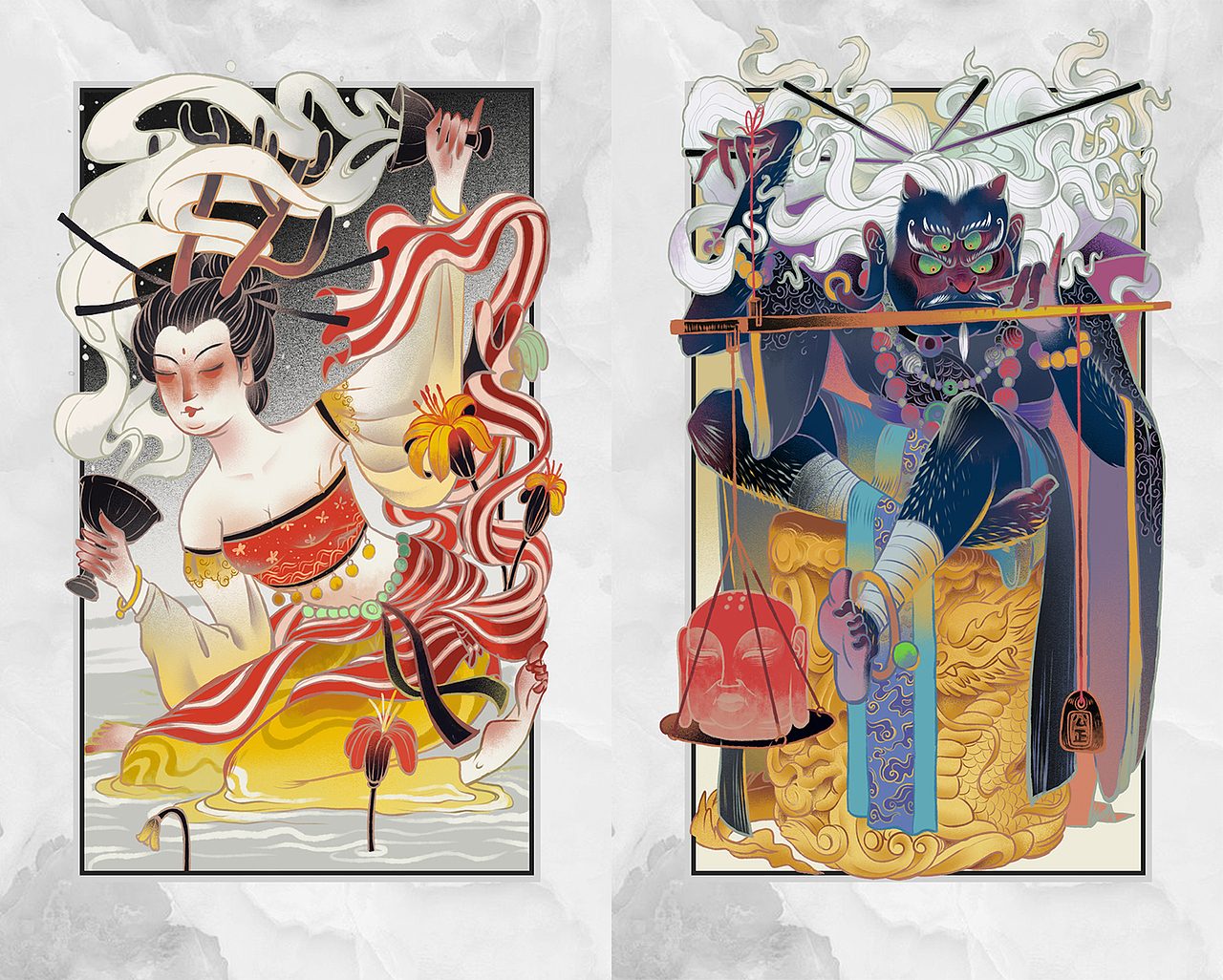 修仙风格塔罗牌（3）（图ZMzg4Nzg3NDgw） - 商业插画 - 站酷设计师插画师春雨原创素材 - 站酷ZCOOL