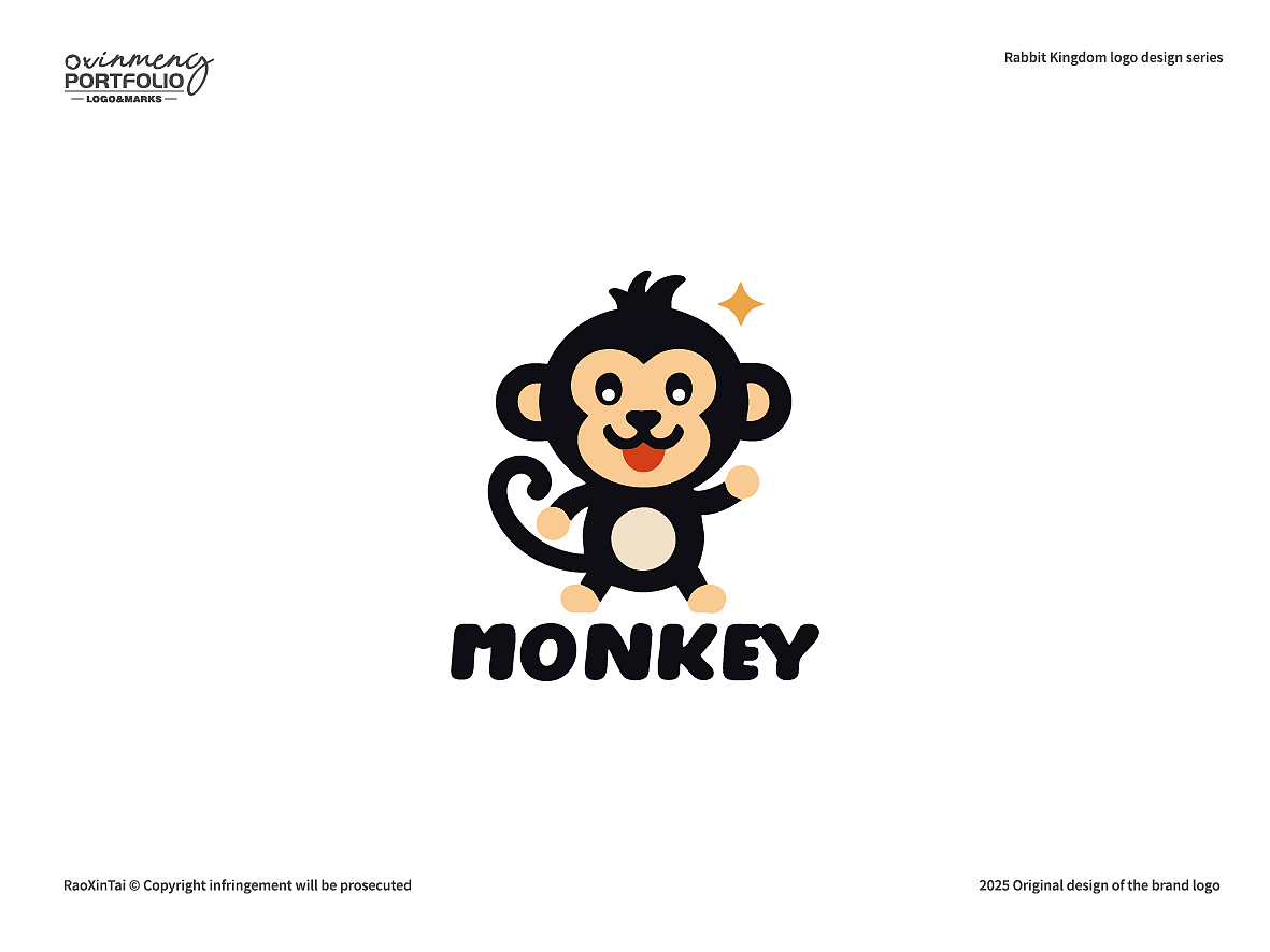 心梦动物园 | 可爱猴子标志LOGO设计