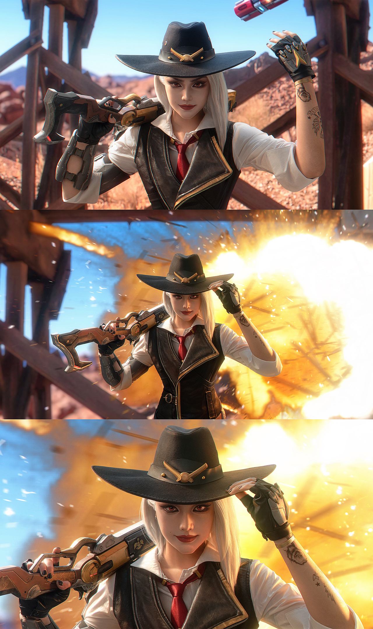 守望先锋 艾什cosplay | 游戏COS摄影合成 |二次元美宣