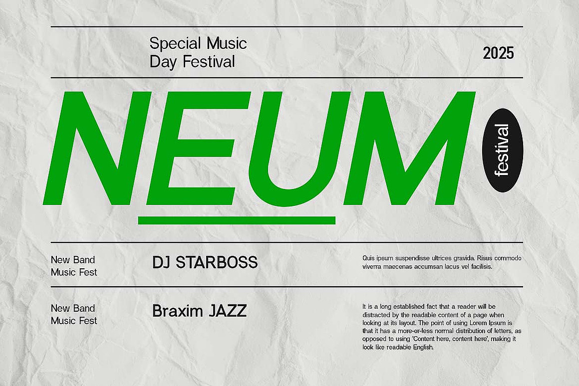 现代简约优雅广告画册海报封面标题无衬线英文字体家族