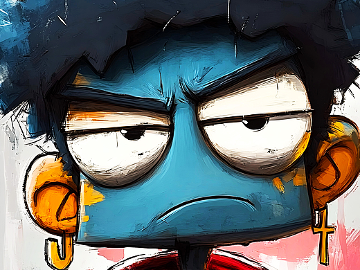 《厚涂卡通人儿》