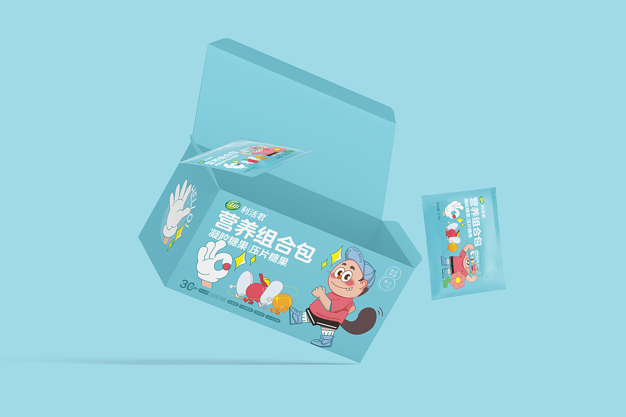 营养组合包包装设计及ip设计