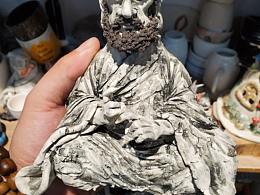 塑新社手捏陶艺罗汉茶宠摆件