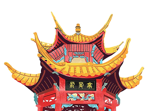 岳阳君山岛旅游手绘地图