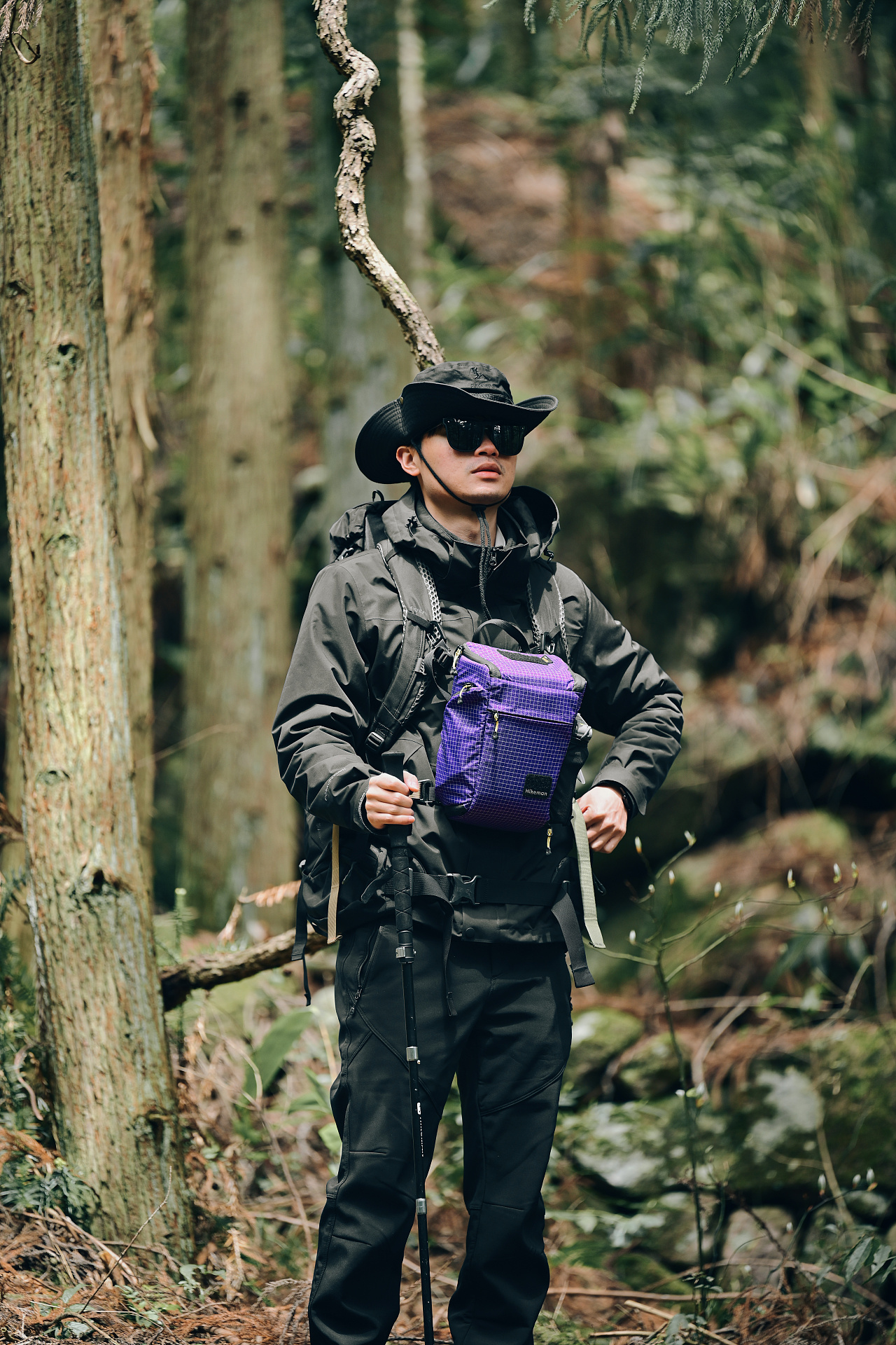 登山徒步相机背包拍摄