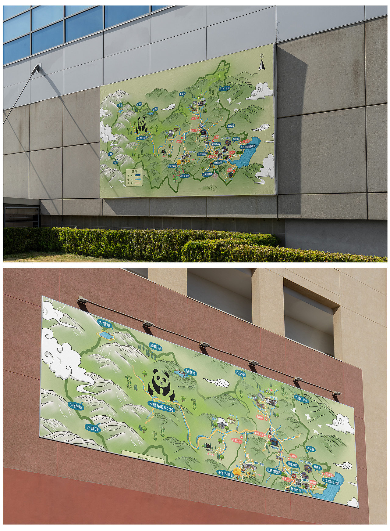 大熊猫地图(图ZMzg4ODc1NDQ0) - 商业插画 - 站酷设计师宇禾设计手绘地图原创素材 - 站酷ZCOOL