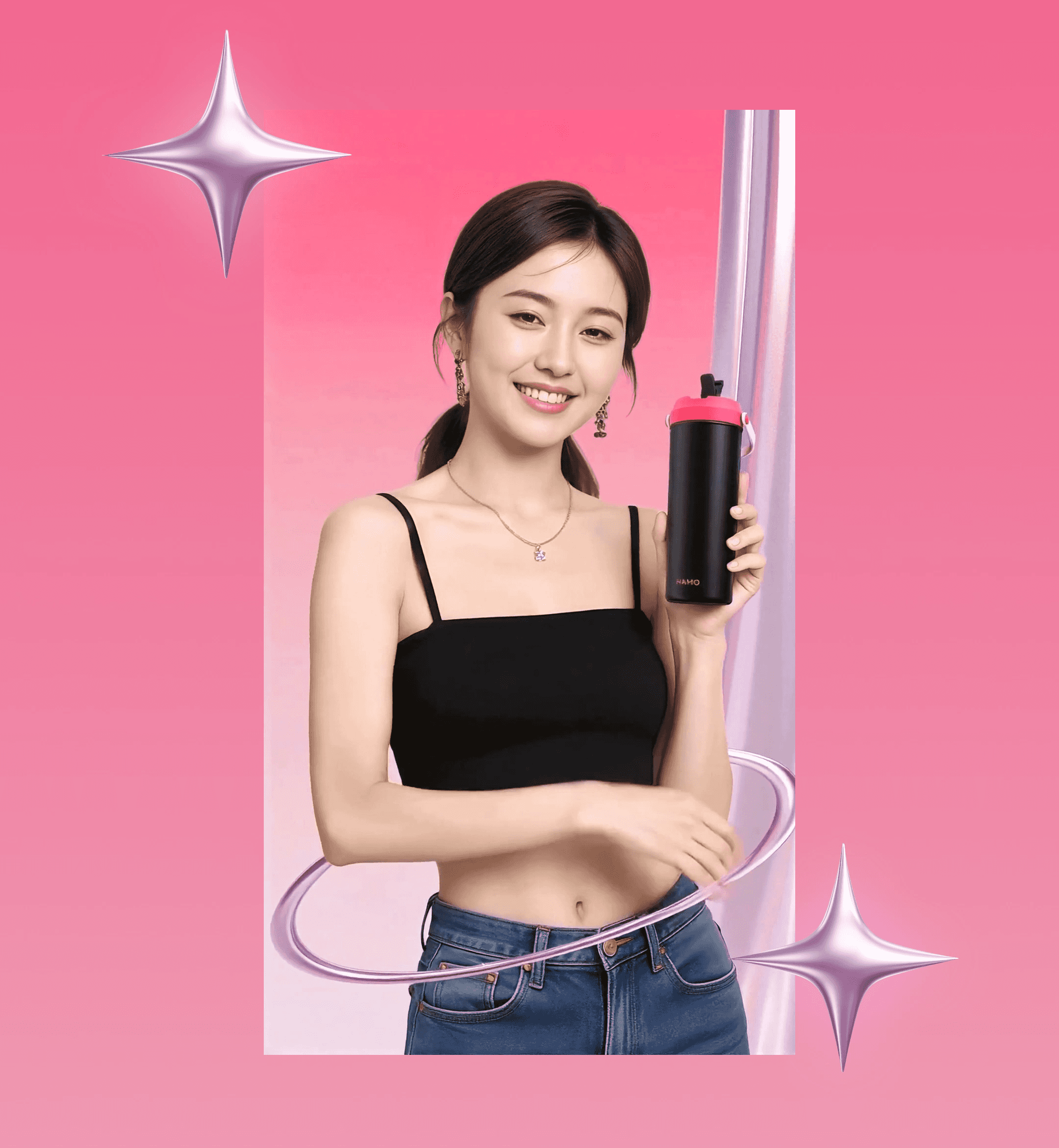 AIGC助力·自行车车灯 保温杯×2 电商详情页合集