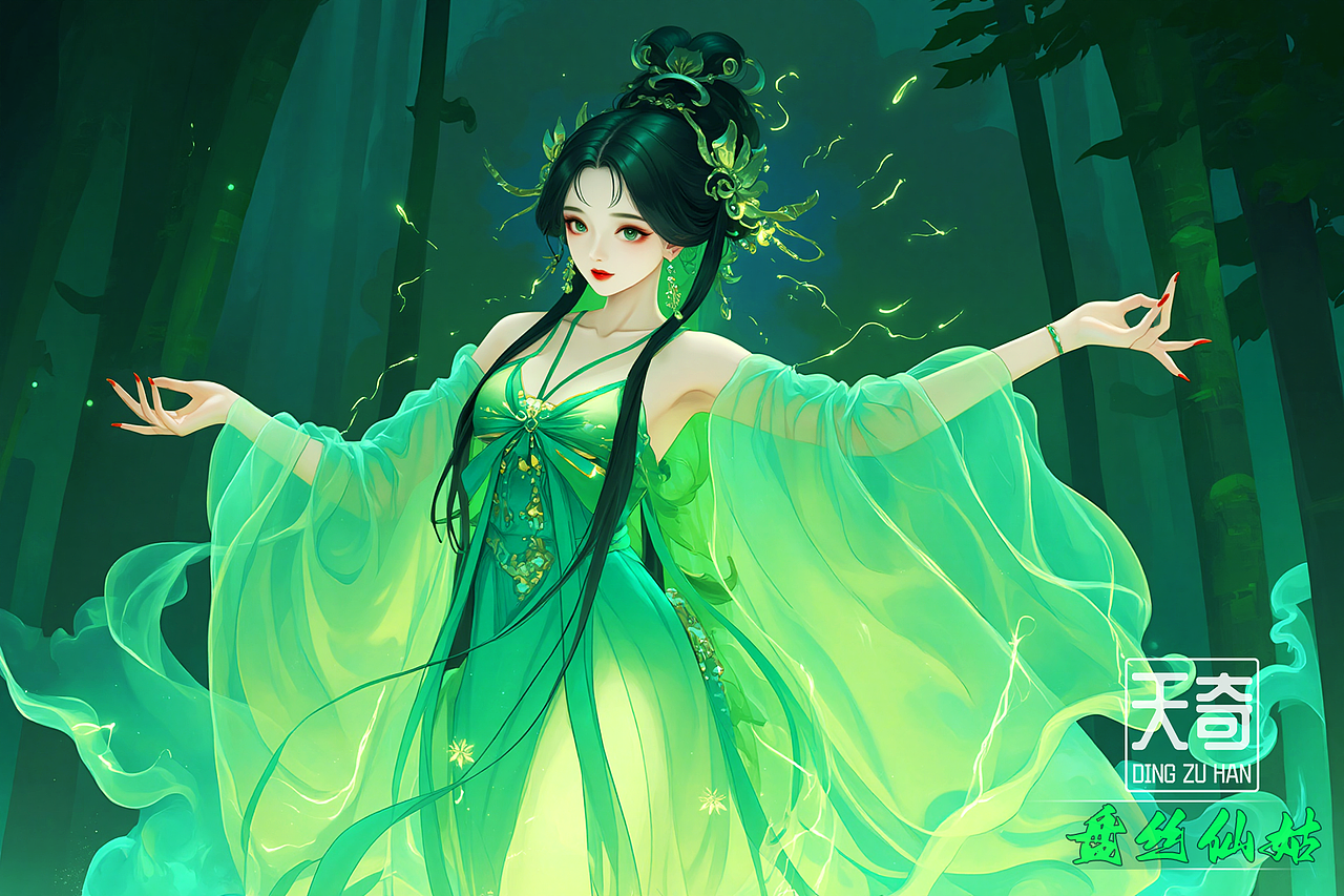 西游记-女妖精(AI创作)（图ZMzg4ODg2ODc2） - IP形象 - 站酷设计师dingzuhan原创素材 - 站酷ZCOOL