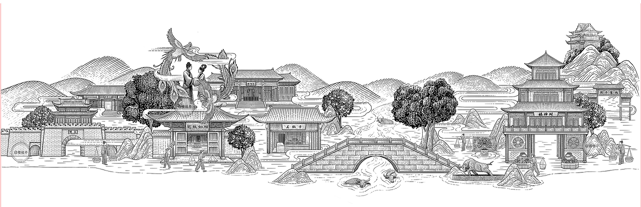 非遗双味记:餐饮店装饰画vs美食包装插画