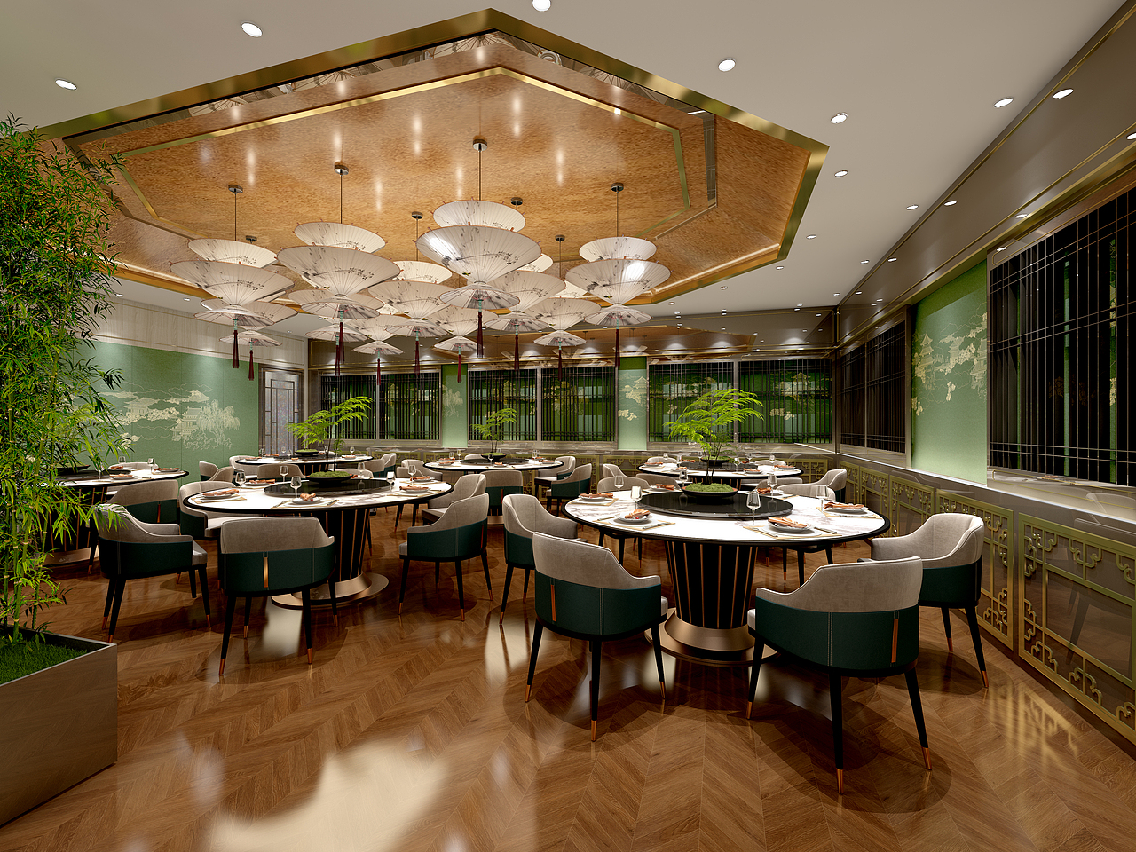 新中式餐厅效果图（图ZMzg4OTMwMjY0） - 场景 - 站酷设计师BUELI原创素材 - 站酷ZCOOL