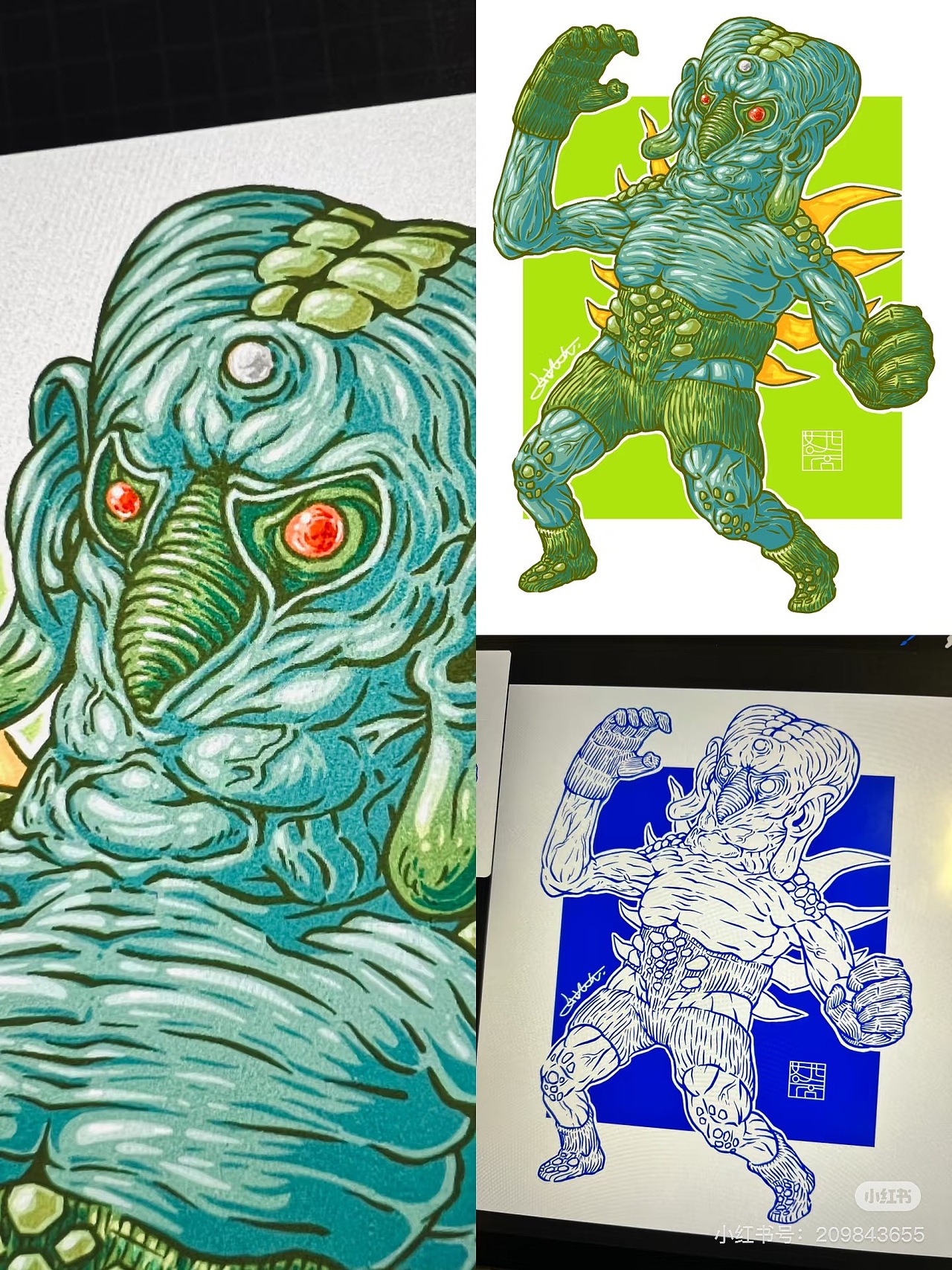 怪兽｜美西爱星云人（图ZMzg4OTUwNDE2） - 新锐潮流插画 - 站酷设计师阿亮JOIN工作室原创素材 - 站酷ZCOOL